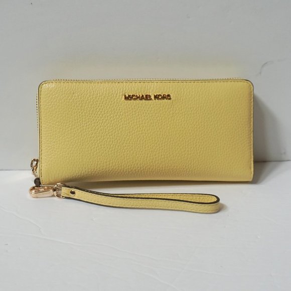 Michael Kors Bags | Michael Kors Continental Wallet Buttercup | Color: Brown/Yellow | Size: Large | Elite_Feet136's Closet